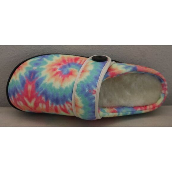 Glolily WMN Sz 9M Tie Dye Mia Faux Shearling Lined Indoor/Outdoor Comfy Slippers - Picture 8 of 15